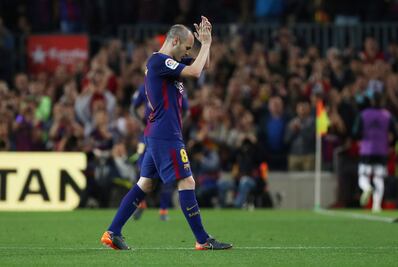 Andrés Iniesta jugó su último Clásico Español