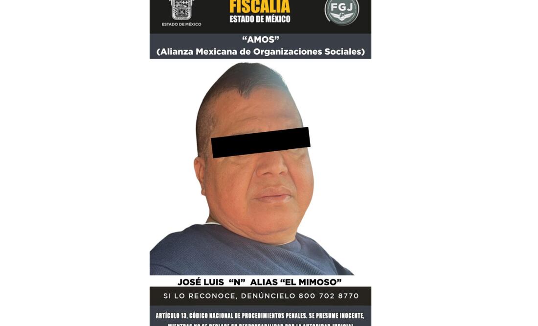 Vinculan a proceso a "El Mimoso" por extorsión en Edomex (09/07/2025). Foto: Especial