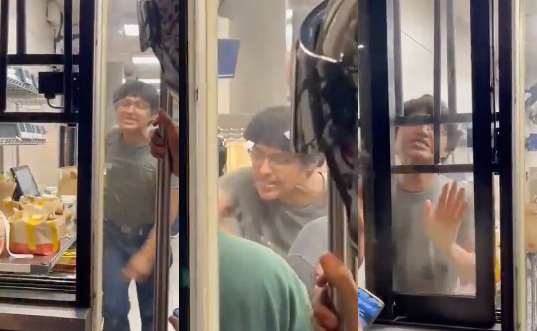 Empleado de McDonald’s estalla por la presión laboral; usuarios en redes lo bautizan como “Lord Ventana” tras volverse viral. Foto: Captura de video