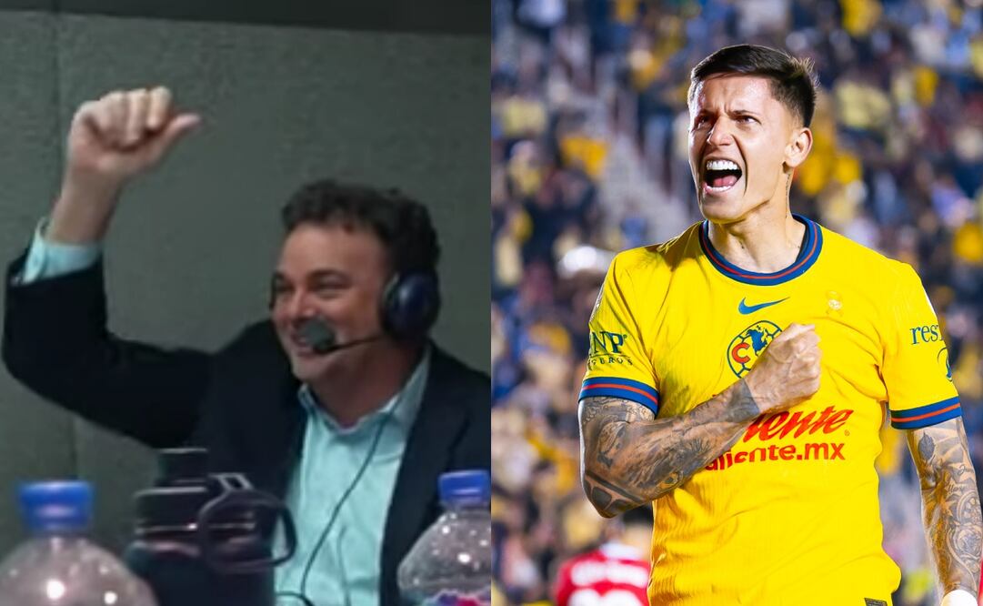 FOTO: David Faitelson festeja los goles del América en plena transmisión - ESPECIAL