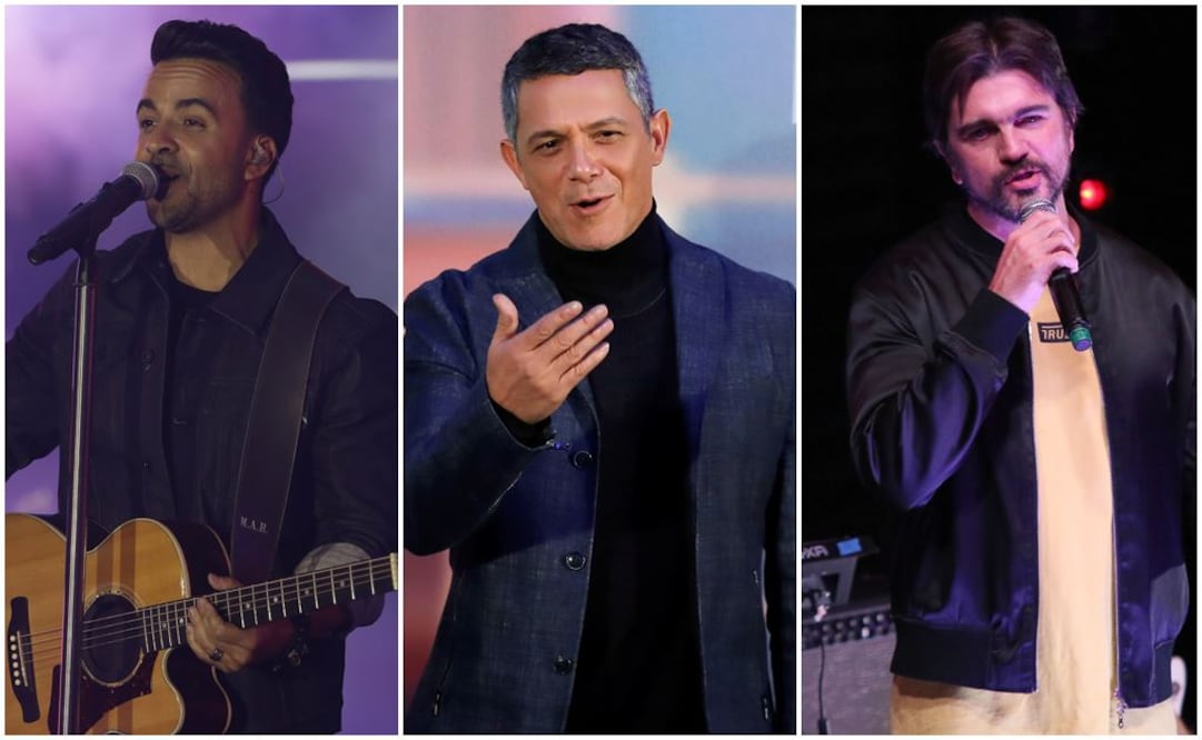 Luis Fonsi, Alejandro Sanz y Juanes . FOTO: Archivo