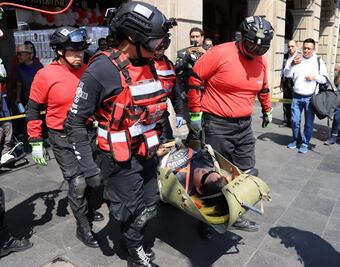 Destacan importancia de Protección Civil con simulacro en Congreso de CDMX 