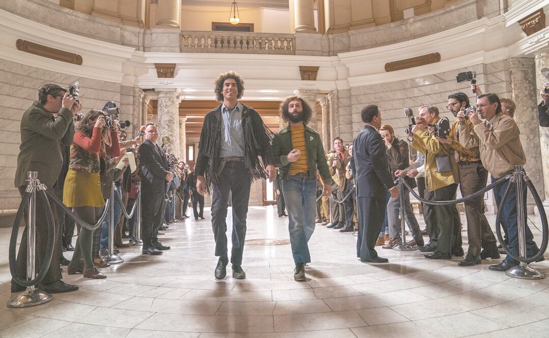 El elenco de la película de Netflix, The trial of the Chicago 7, agradeció el premio de manera virtual, debido a las restricciones de la pandemia. FOTOS: SAG Y CORTESÍA