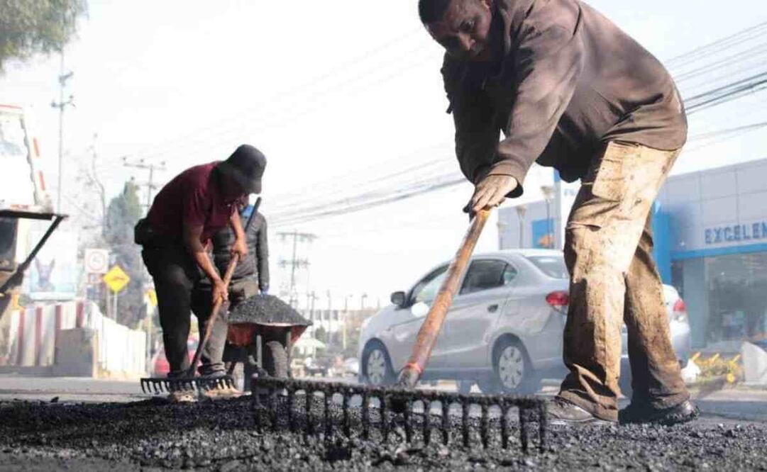 Reparación de autopista México-Querétaro. Foto: Especial