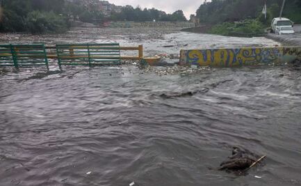 Tras activación de alerta púrpura en la alcaldía Álvaro Obregón, se desborda presa en Lomas de Becerra; afecta vialidades