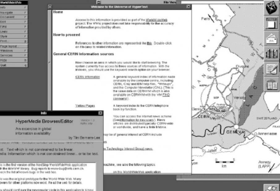 Así era la primera página web