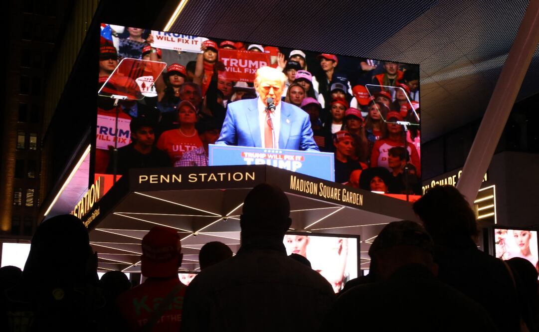El candidato republicano durante su mitin en el Madison Square Garden. Foto: EFE