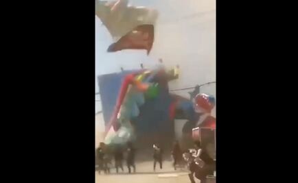 “Tornado” en China eleva juego inflable en sitio turístico; hay 2 niños muertos