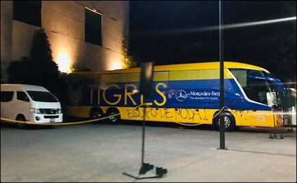 Vandalizan autobús de Tigres en Toluca