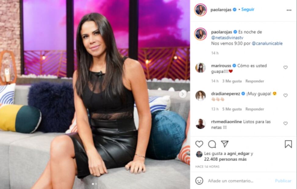 Paola Rojas enamora a sus seguidores en falda de piel y transparencias 