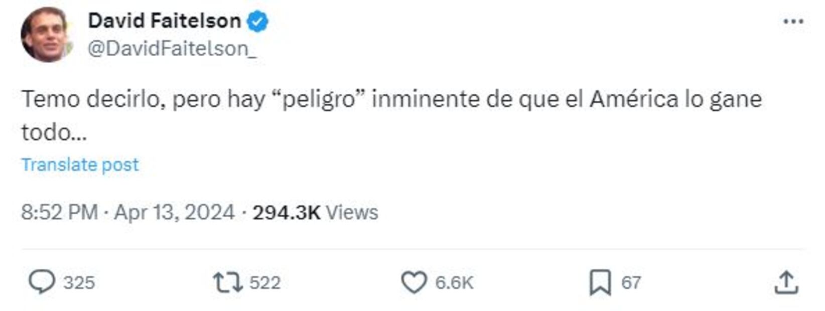 Foto: @DavidFaitelson_ en X