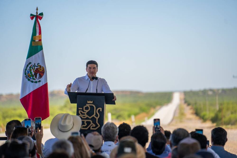 Samuel García inaugura carretera La Gloria-Colombia