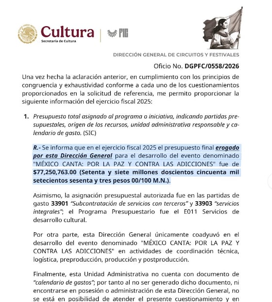 Respuesta a solicitud de información 340025600026126. Imagen: Captura de pantalla
