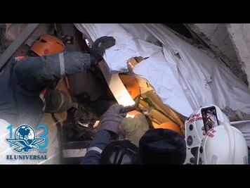Encuentran vivo a bebé bajo escombros de edificio colapsado en Rusia