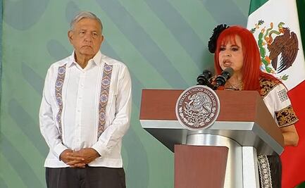 El hombre que amo no se pierde las mañaneras de AMLO, las ve dos veces al día, cuenta Layda Sansores