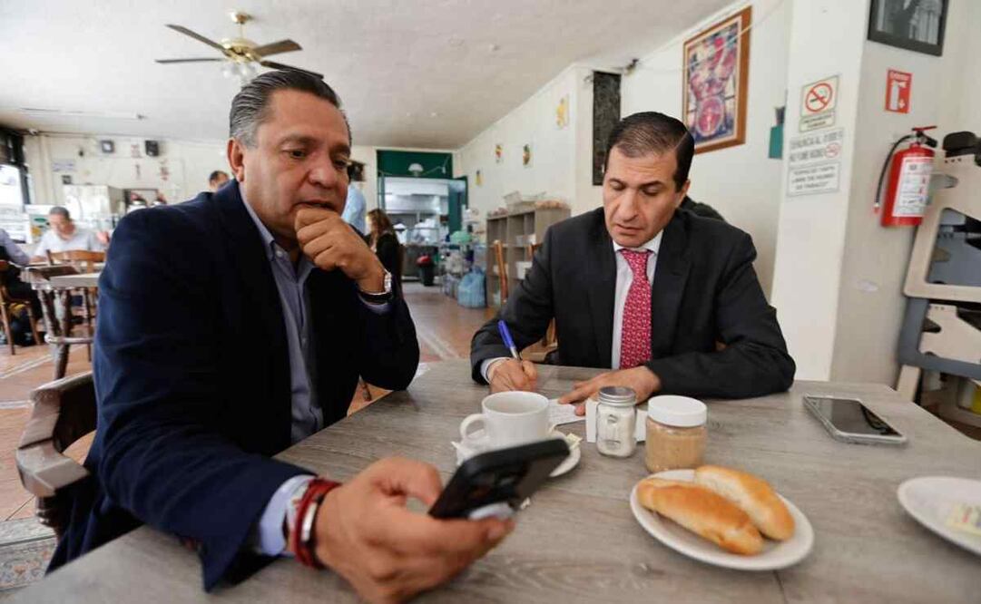En entrevista tras un encuentro previo a los trabajos de transición entre el edil electo y el alcalde saliente, Juan Maccise; el morenista informó que no quiere adelantarse ni prometer sin cumplir.  Foto: Jorge Alvarado/EL UNIVERSAL