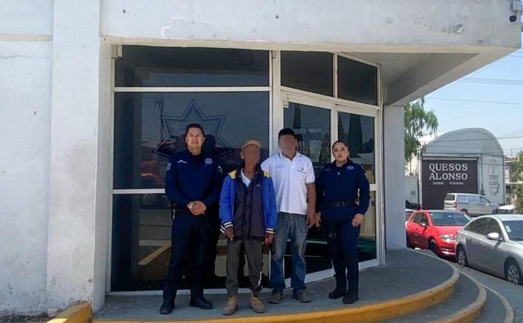 La Policía Estatal de Hidalgo localizó a un adulto mayor con ficha de búsqueda en el municipio de Zumpango, Edomex (15/04/2025). Foto: Especial