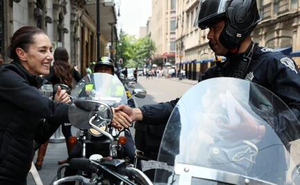 Sheinbaum agradece a policía que la llevó en moto durante operativo por cierre parcial de Línea 1 