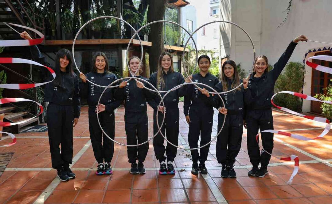 Conjunto nacional de gimnasia rítmica que participará en los Juegos Olímpicos de París 2024. Foto: Fernanda Rojas. El universal