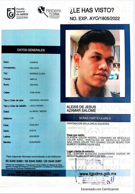 Alexis de Jesús, alumno de la UAM Xochimilco, fue hallado muerto tras asistir a fiesta en colonia Obrera Foto: Archivo