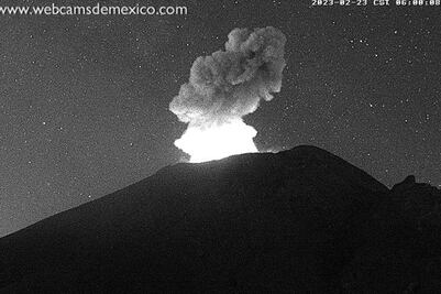 Popocatépetl: En las últimas 24 horas el volcán presentó 6 explosiones 