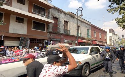 Se registra riña entre comerciantes y policías en el Centro Histórico de la CDMX