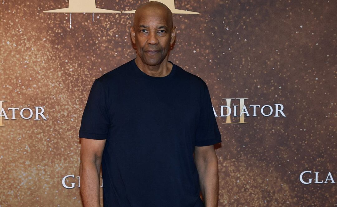 Denzel Wahington en la premier de "Galdiator II" en el Beaugrenelle movie theatre, de Paris, el 10 de noviembre. Foto:Kiran RIDLEY / AFP.