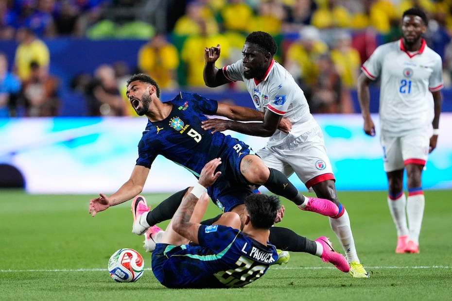 Brasil y Haití en partido, durante la Fase de Grupos del Mundial de 2026 - Foto: AP