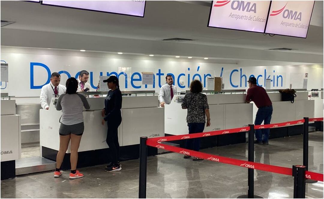 Reanuda actividades aeropuerto de Culiacán, Sinaloa. Foto: Especial