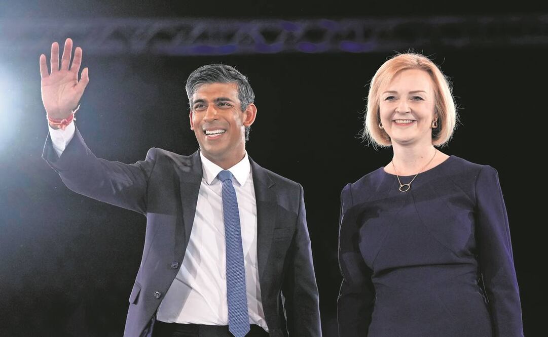 Rishi Sunak y Liz Truss. Foto: Archivo AP