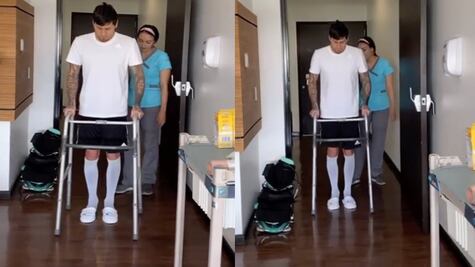 Nico Castillo da sus primeros pasos, tras cirugía