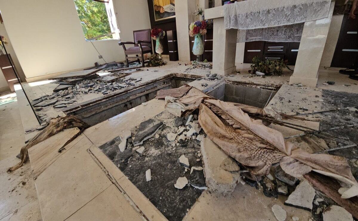 Allanan cripta de la familia Dámaso López en Eldorado, Sinaloa y exhuman restos de su padre y hermano. Foto: Cortesía