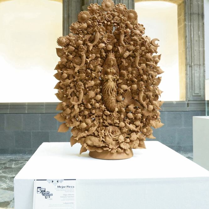 Obra de Édgar Alberto Vázquez Sánchez, uno de los ganadores del Quinto Concurso Nacional Grandes Maestros del Patrimonio Artesanal de México 2018. PALACIO DE CULTURA CITIBANAMEX