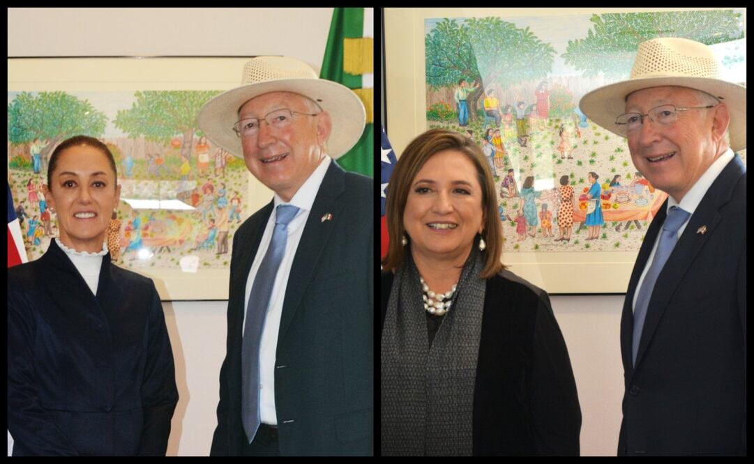 Claudia Sheinbaum y Xóchitl Gálvez se reúnen con el embajador Ken Salazar / Fotos: Tomadas de X Embajador Ken Salazar (@USAmbMex)