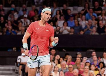 Rafa Nadal libra otro partido sin molestias; está contento