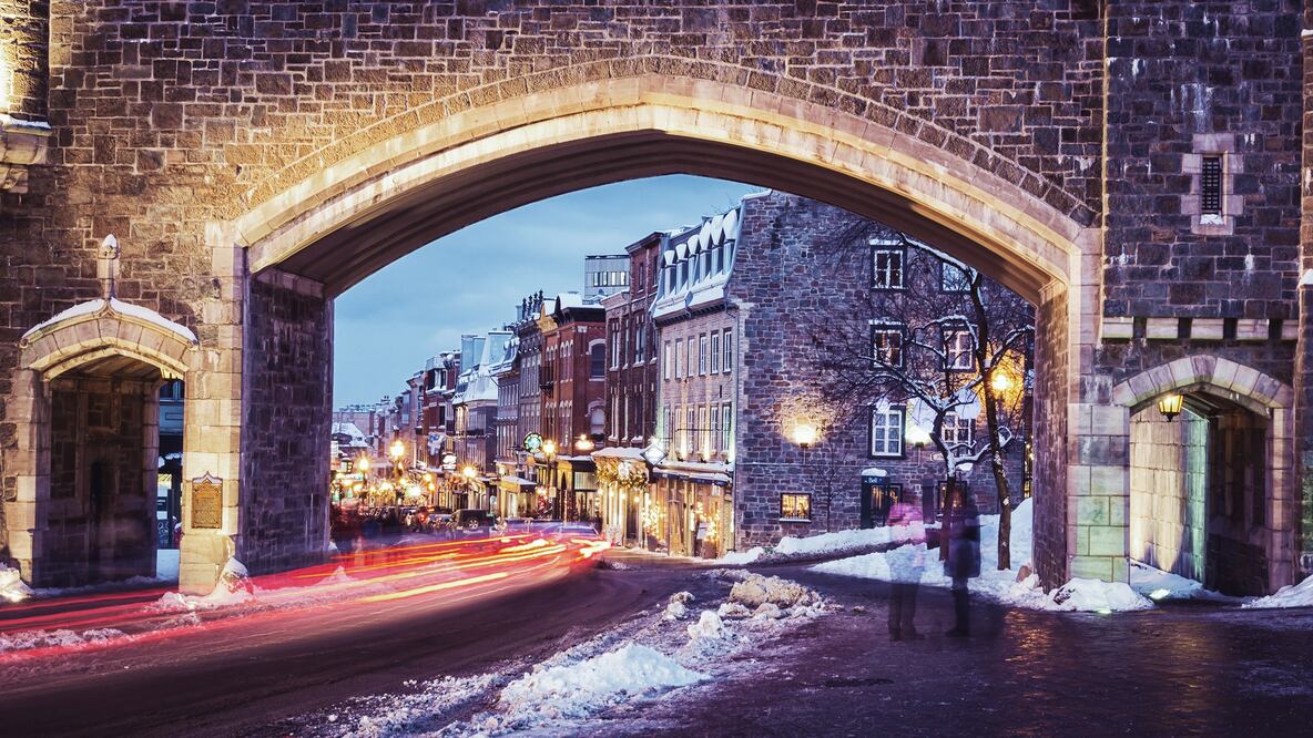 Escenario de cuento: el casco antiguo de Quebec data del siglo XVII. Foto: iStock