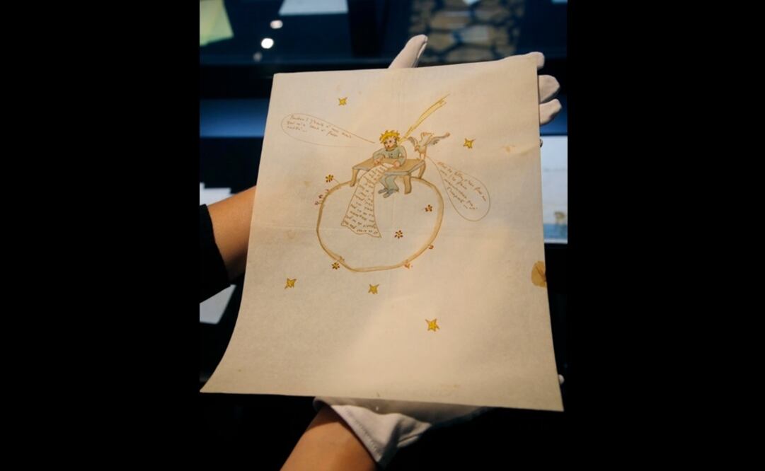 En la acuarela de Antoine de Saint-Exupéry aparece el protagonista de "El Principito". Foto: AP/Michel Euler