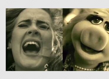 Miss Piggy le canta "Hello" de Adele a la Rana René