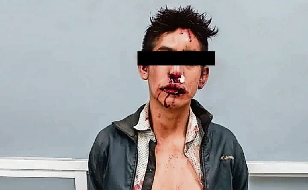 El sujeto fue rescatado de un intento de linchamiento. Foto: Especial