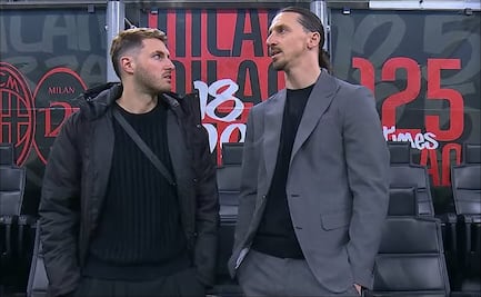 Santiago Giménez fue captado en San Siro con Zlatan Ibrahimovic; la foto ha desatado la locura