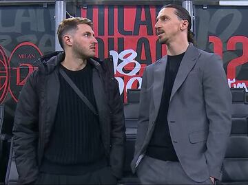 Santiago Giménez fue captado en San Siro con Zlatan Ibrahimovic; la foto ha desatado la locura