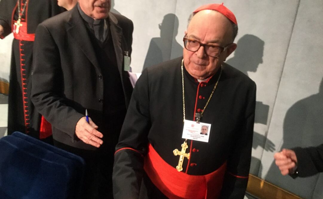 Raymundo Damasceno, presidente de la Conferencia Episcopal de Brasil y arzobispo de Aparecida y Federico Lombardi, vocero de la Santa Sede (Julián Sánchez / EL UNIVERSAL)