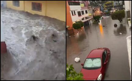 Captan en videos afectaciones por lluvias en la CDMX y Edomex