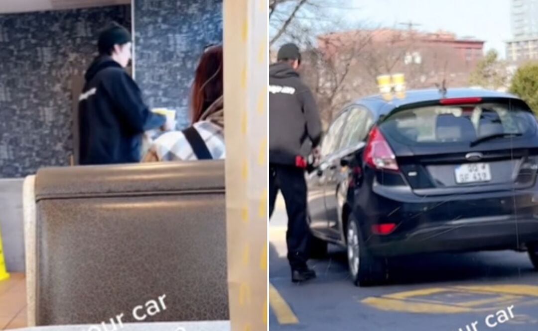 Encontró al mecánico con su auto en Mc Donalds. Foto: TikTok @euqir78