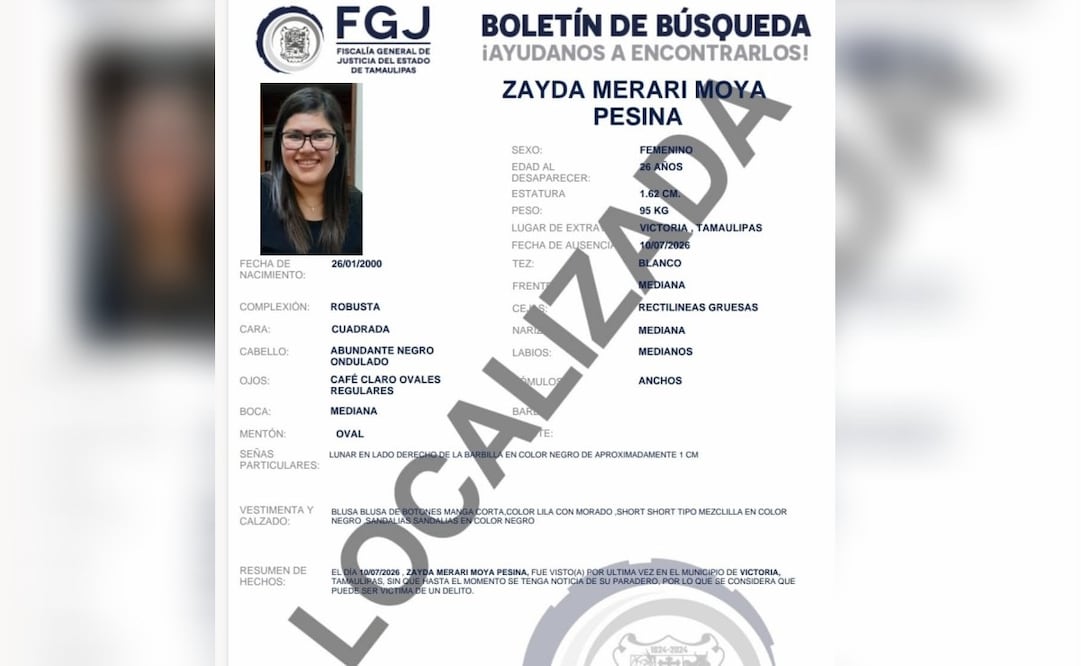 Zayra Merari asegura que fue secuestrada en Ciudad Victoria; niega haberse ido por voluntad propia.
Foto: Especial.