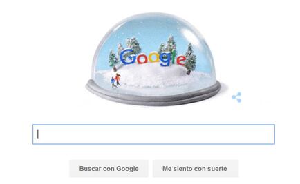 Google recibe con doodle el solsticio de invierno