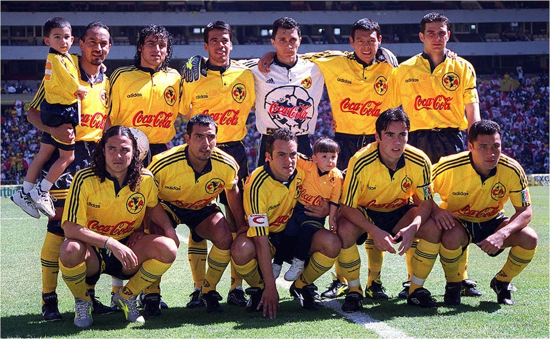 Equipo de las Águilas del América al final de los 90's. FOTO: ARCHIVO EL UNIVERSAL
