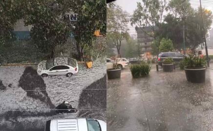 VIDEOS: ¡No salgas sin impermeable! Por fuerte lluvia y granizo activan Alerta Amarilla en la CDMX