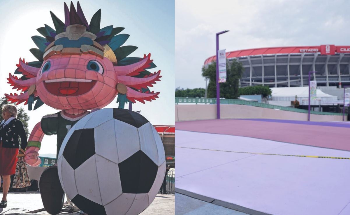 Retiran figura de ajolote instalada afuera del Estadio Ciudad de México; autoridades aclaran que no fue orden de la FIFA