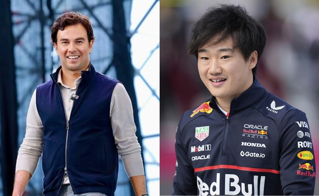 Checo Pérez y Yuki Tsunoda - Foto: @schecoperez y AP